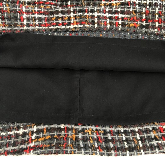 The Limited Colorful Lined Polyester Blend Tweed Mini Skirt Multi Sz 6 - Picture 8 of 11